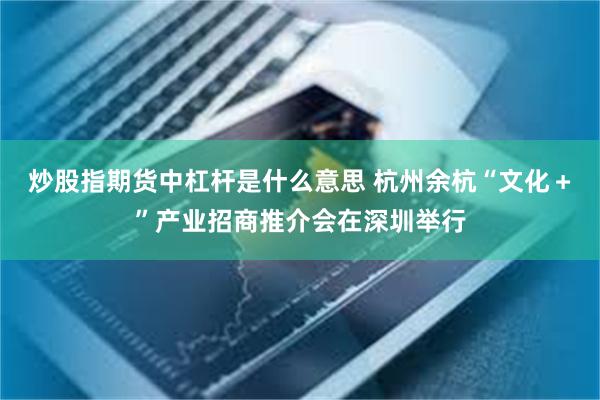 炒股指期货中杠杆是什么意思 杭州余杭“文化＋”产业招商推介会