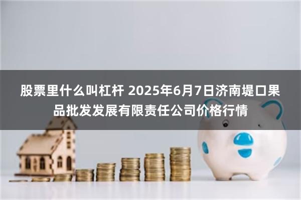 股票里什么叫杠杆 2025年6月7日济南堤口果品批发发展有限