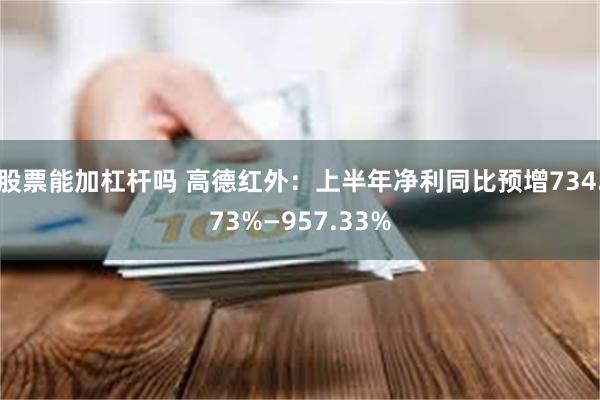 股票能加杠杆吗 高德红外：上半年净利同比预增734.73%—
