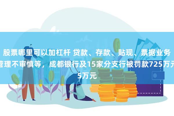 股票哪里可以加杠杆 贷款、存款、贴现、票据业务管理不审慎等，